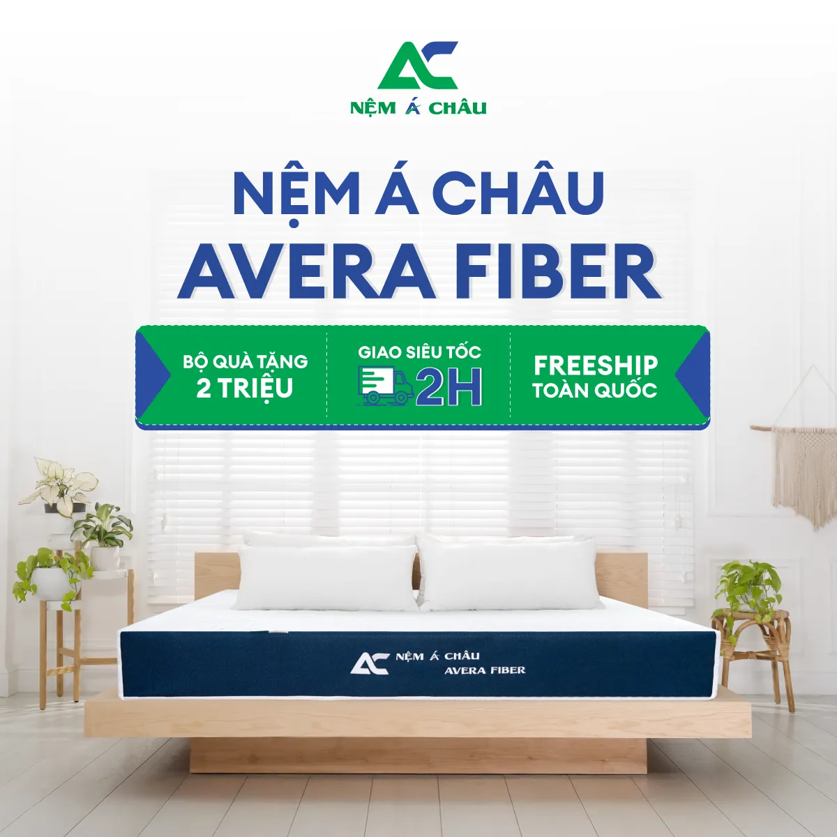 Sản phẩm bán chạy Nệm Á Châu Nệm Á Châu Avera Fiber