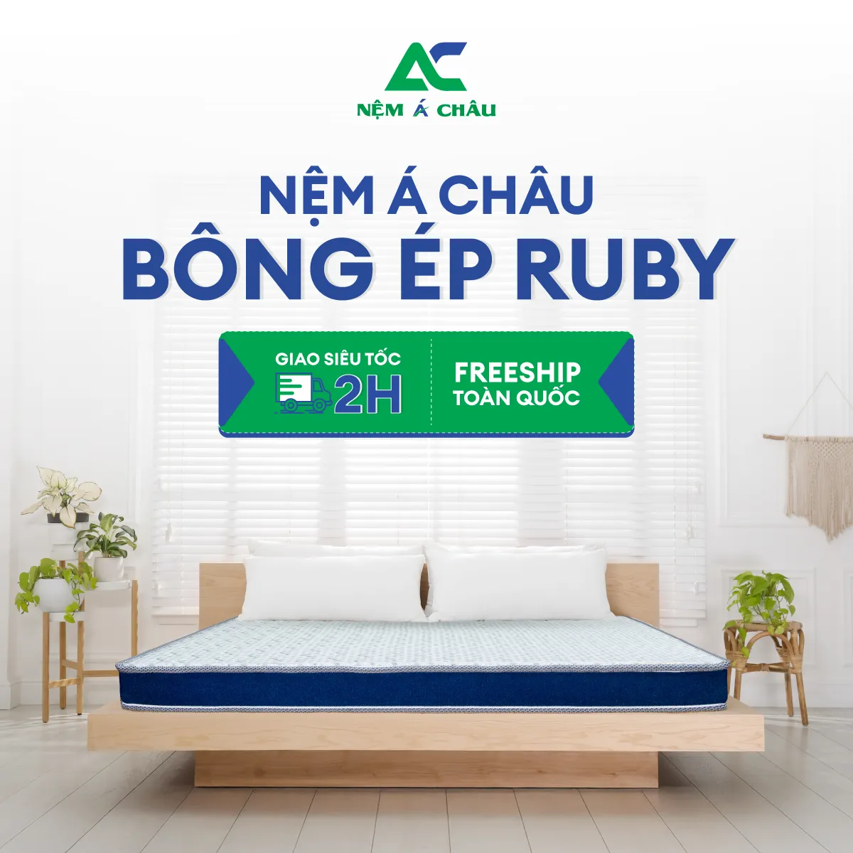 Sản phẩn Nệm Nệm Á Châu Nệm Á Châu Bông Ép Ruby