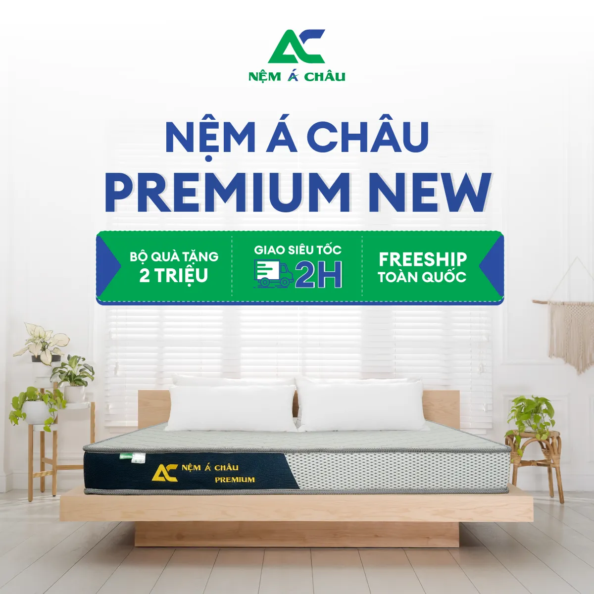 Sản phẩm bán chạy Nệm Á Châu Nệm Á Châu Premium NEW
