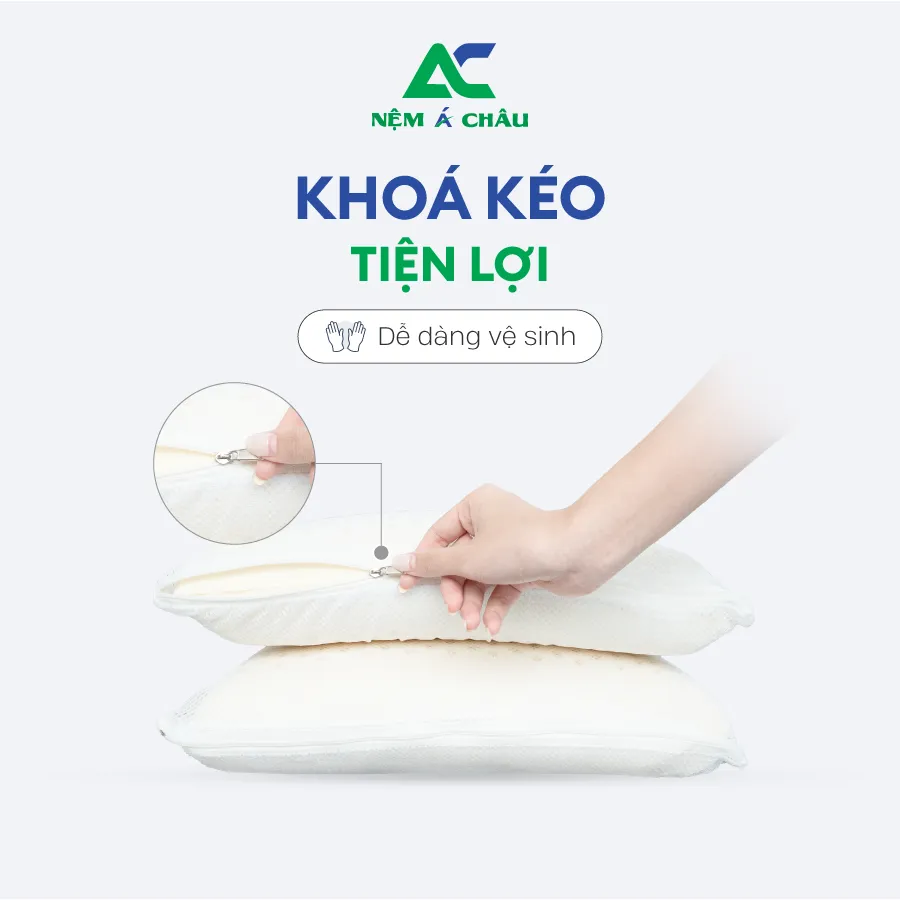 Chi tiết sản phẩm - Gối Cao Su Thiên Nhiên Oval Á Châu 1