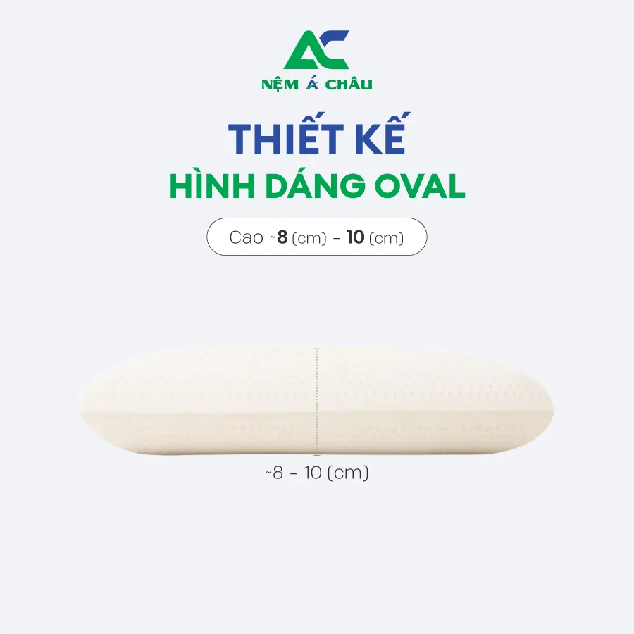 Chi tiết sản phẩm - Gối Cao Su Thiên Nhiên Oval Á Châu 3