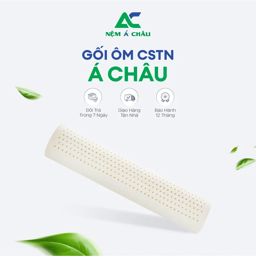 Sản phẩm Phụ Kiện Nệm Á Châu Gối Ôm Cao Su Thiên Nhiên Á Châu
