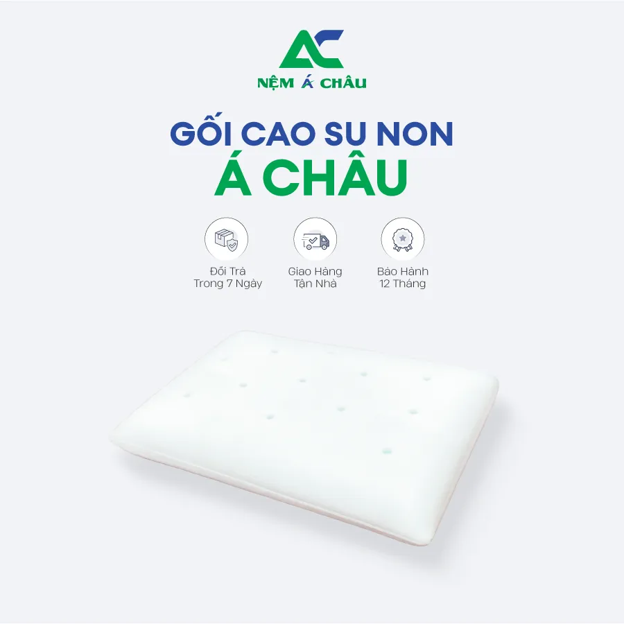 Sản phẩm Phụ Kiện Nệm Á Châu Gối Cao Su Non Á Châu