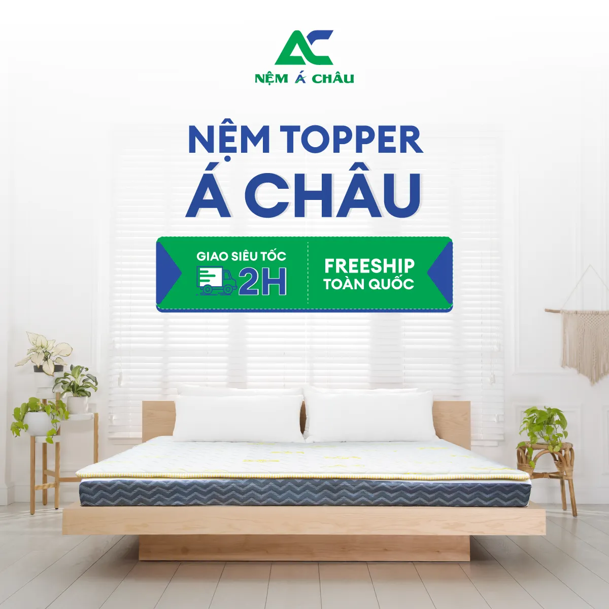 Sản phẩm Phụ Kiện Nệm Á Châu Topper Á Châu